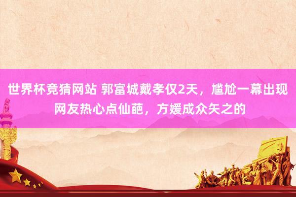 世界杯竞猜网站 郭富城戴孝仅2天，尴尬一幕出现 网友热心点仙葩，方媛成众矢之的