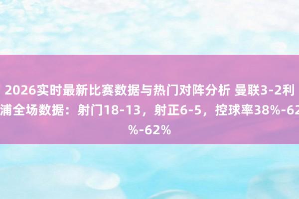 2026实时最新比赛数据与热门对阵分析 曼联3-2利物浦全场数据：射门18-13，射正6-5，<a href=