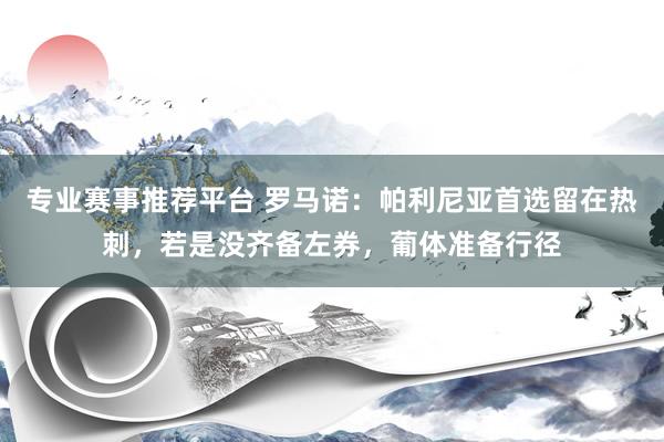 专业赛事推荐平台 罗马诺：帕利尼亚首选留在热刺，若是没齐备左券，葡体准备行径