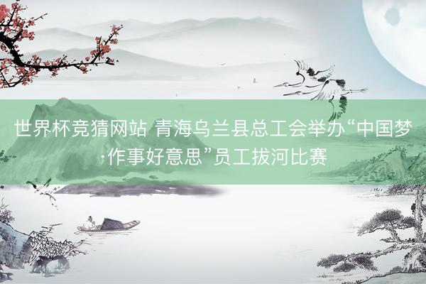世界杯竞猜网站 青海乌兰县总工会举办“中国梦·作事好意思”员工拔河比赛